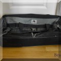 Z08. Kiva Designs black & green canvas rolling bag - $28 